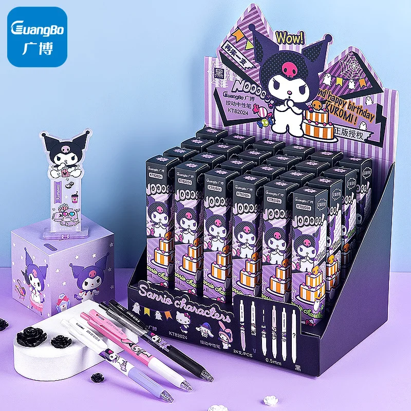 Мультяшная нейтральная ручка Милая Черная с насадкой ST 0 5 мм