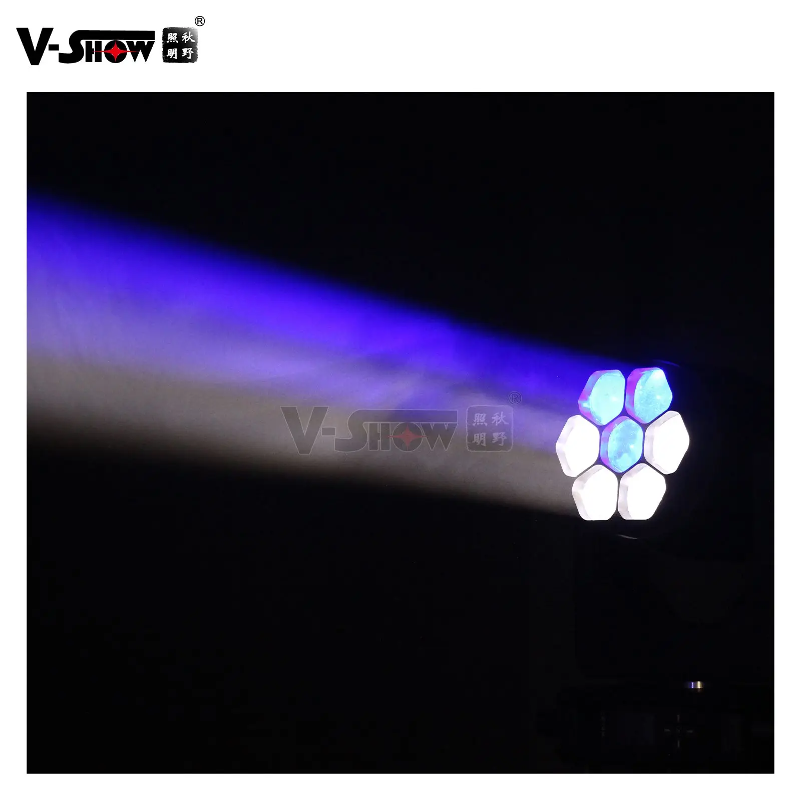 VSHOW R740L DMX Splash Lights R740L 7pcs 40w Beam Wash Zoom Light led Stage Lighting RGBW 4in1 Moving Head Fixture