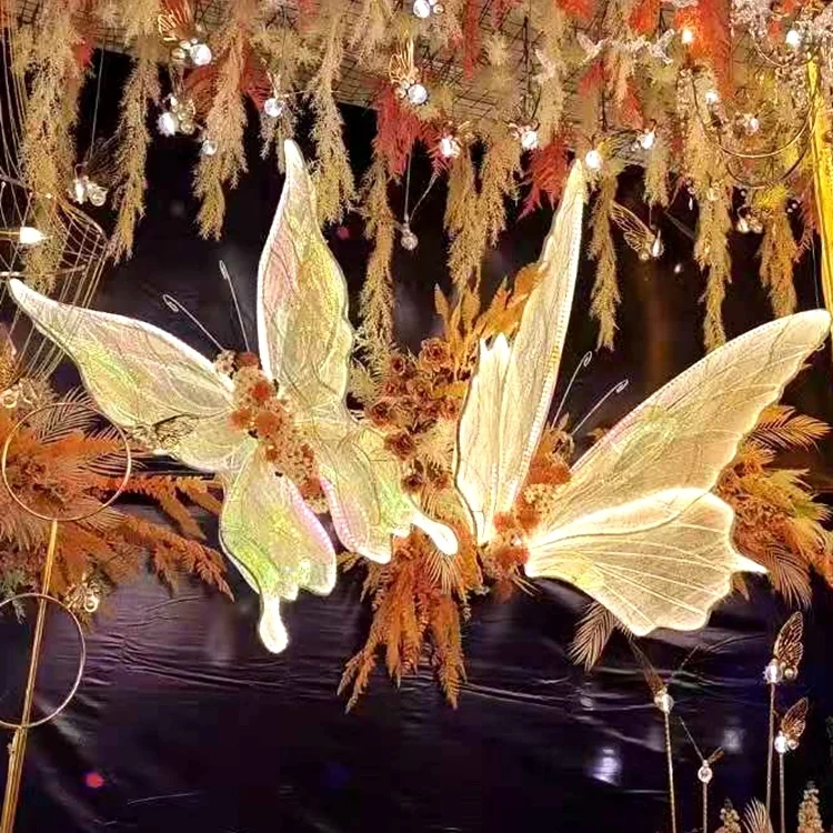 New design stage background of large butterfly background for garden wedding