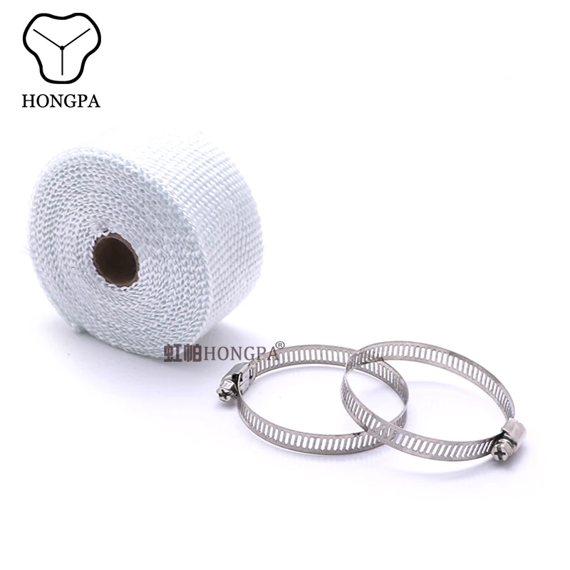 Motorcycle 5M * 50MM Thermal Exhaust tape Exhaust Pipe Wrap Heat Resistant Cloth Belt For Universal Motorbike