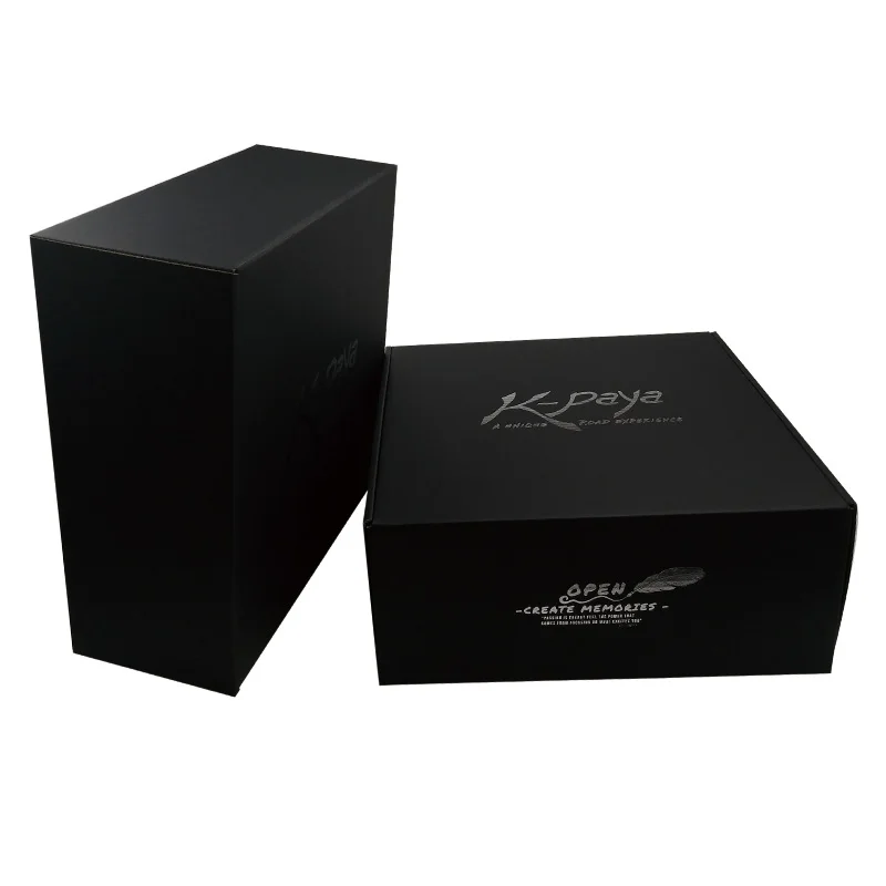 Изготовленный на заказ все размеры Черный Большой 5 слоев гофрированной упаковки картонная коробка