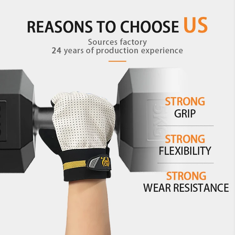 Amazon hot selling half finger sport leather gloves men hands protecting