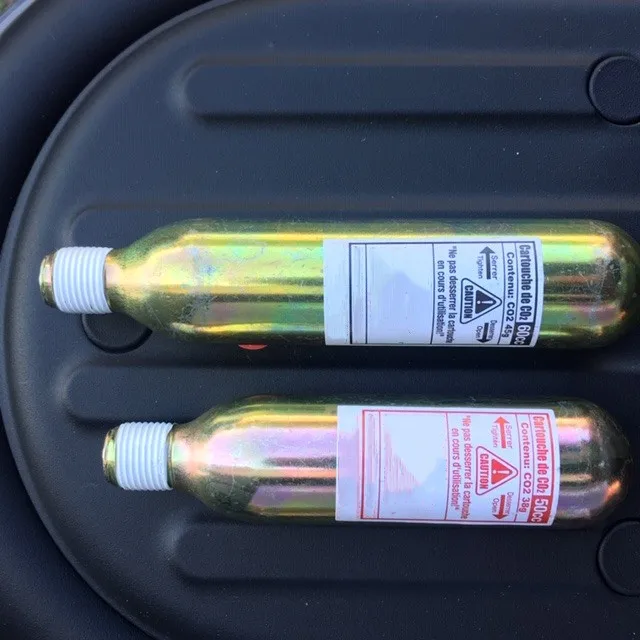 Co2 58 unf 60cc 50cc co2 Картриджи с резьбой 45g 38g картухо для мотоцикла подушки безопасности