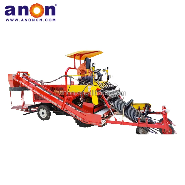 ANON  mini 8 rows high efficiency garlic combine harvester garlic harvesting machinery