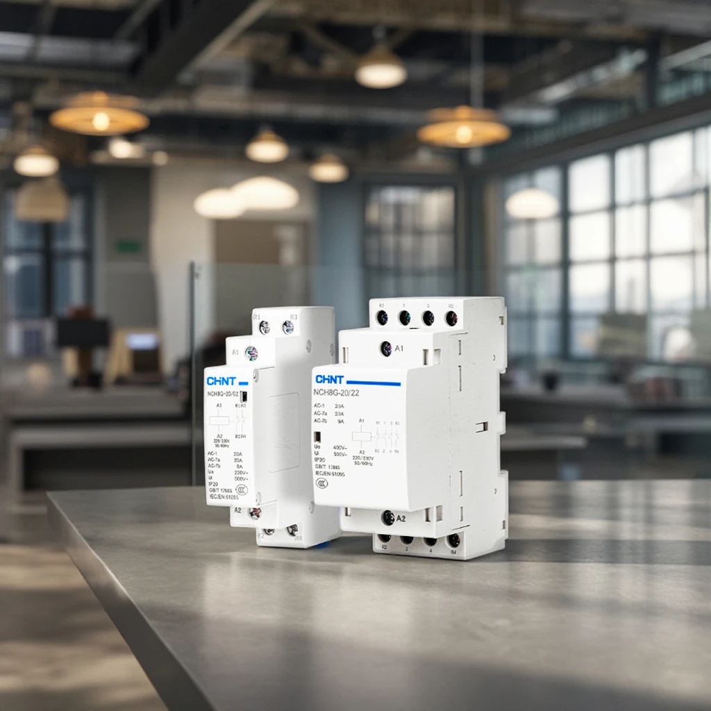 CHINT NCH8-63/20 Single Phase 2NO 220V Small Modular Reversing Contactor AC Electricity 24V Main Circuit Rating