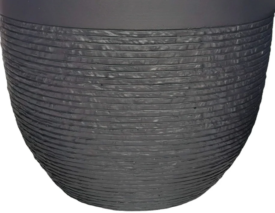 2020 Popular Fiber Clay Planter  Pot Set flower pots in bulk with stone pattern