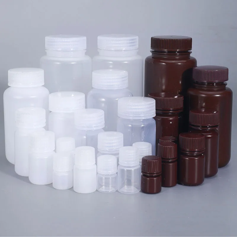 Wholesale Empty plastic reagent bottle Round Light proof chemical bottle Liquid Medicine bottles with plastic cover
