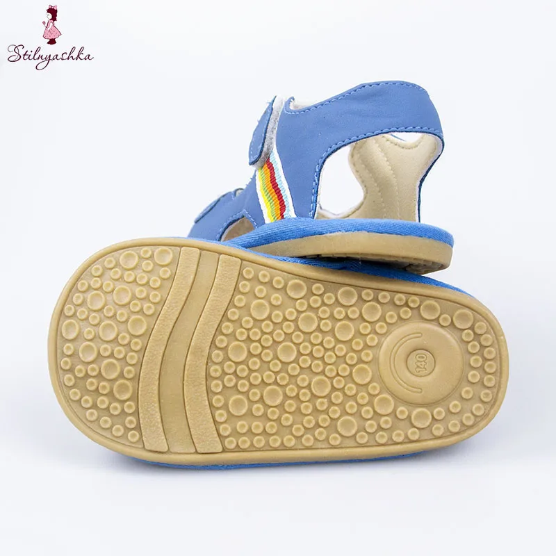 Summer wholesale blue color baby designer sandals kids shoes for boys