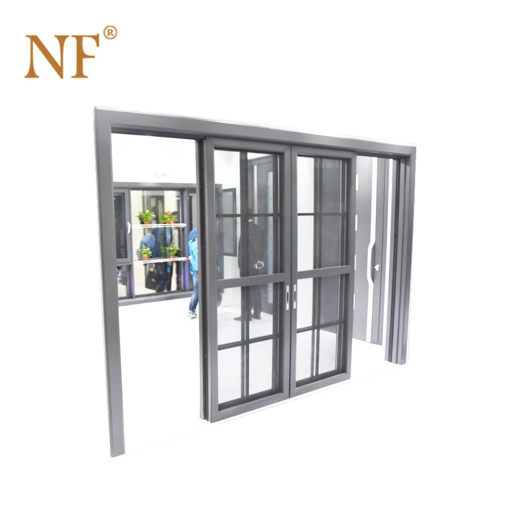 
Aluminum interior frosted glass pocket door 