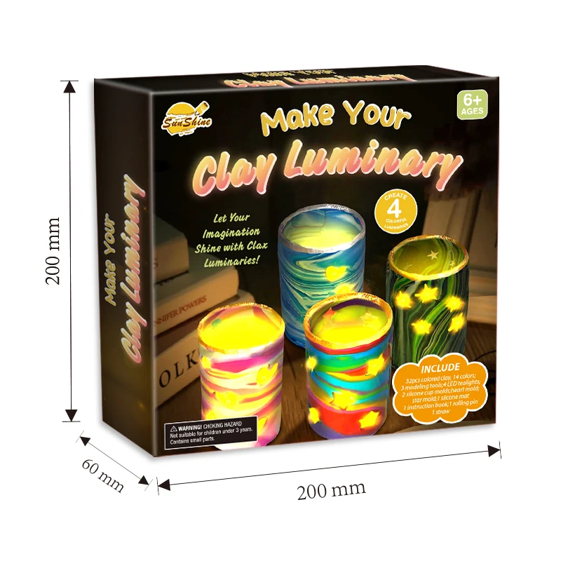Clay Luminaries Lantern Toys Arts and Crafts Clay kit for Boys Girls and Teens Age