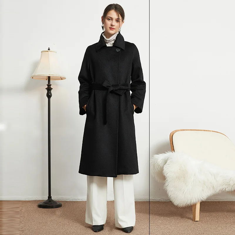 Factory Direct Women Red Wool Lined Coat