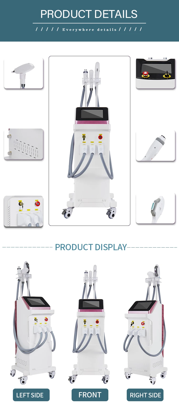 Medical Aesthetic Equipment + Opt Ipl Machine + Yag Laser+rf Radio Wrinkle Removal Machine Hair Removal Depiladora Laser Ipl