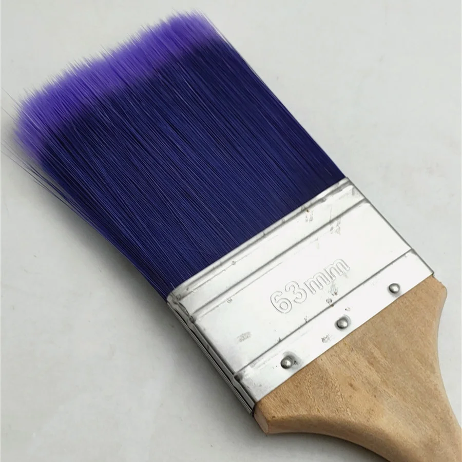 Professional 2.5Inch PET Bi-Color Filament Paint brush with Different Handle Material