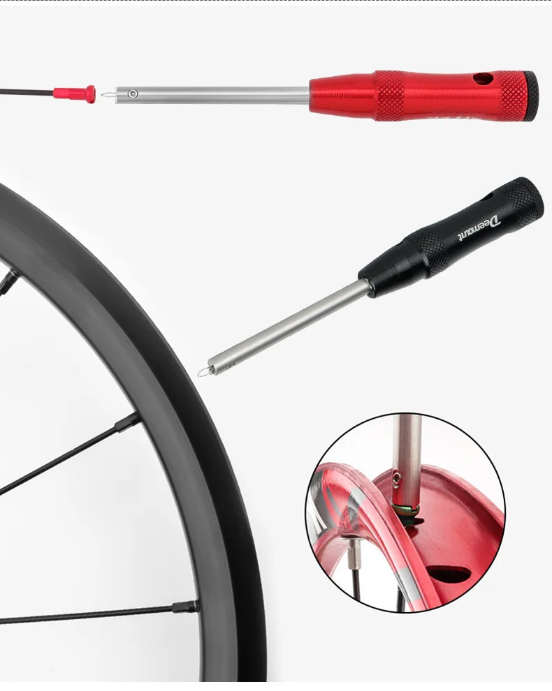 DEEMOUNT Double Rim Wheel Set Spoke Perforator Bike Spoke Cap Removal Repair Tool For Mountain Bike Riding Parts Repair Tool