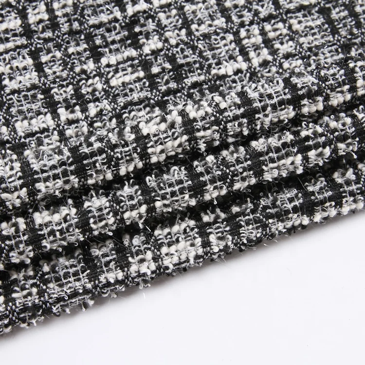 High quality petit vogue cotton spandex knitted fabric polyester jacquard for women clothes