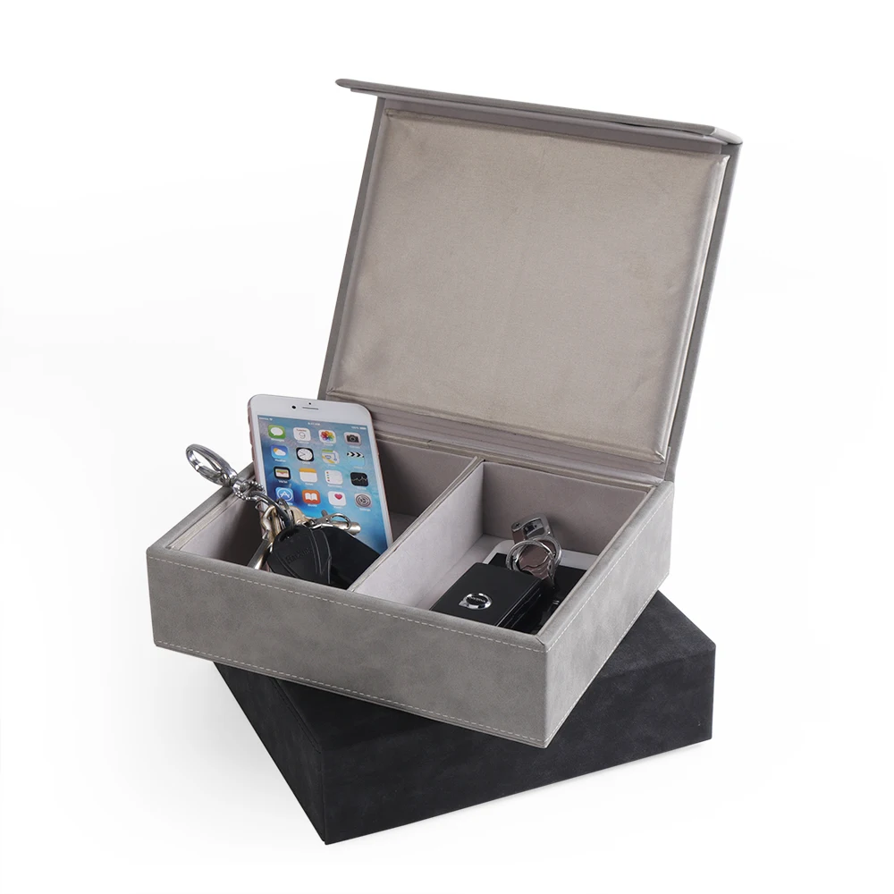 Anti Car Theft RFID Blocking box Keyless Car 2 slots Blocking Faraday Box with pouch bag