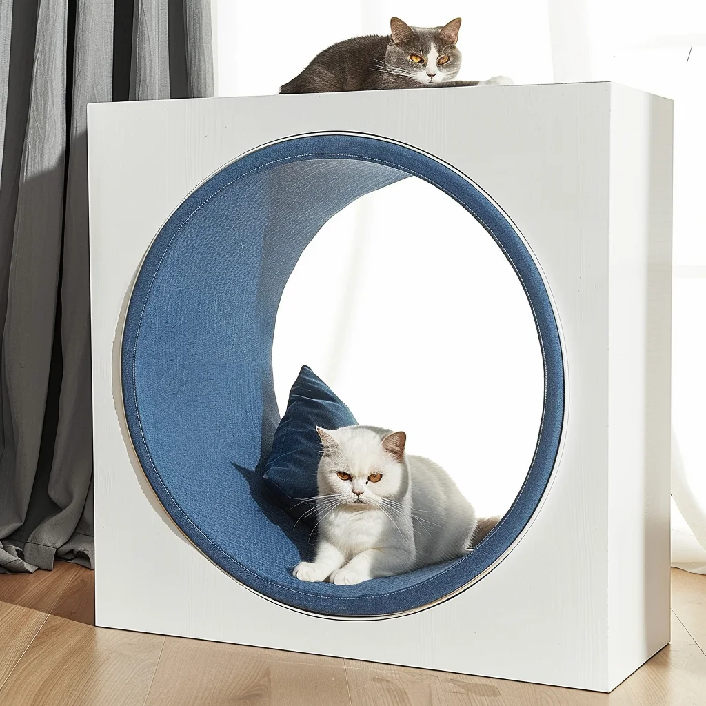 Fitness Weight Loss Device for Cats Climbing Frame with Running Wheel and Treadmill Pet Exercise Wheels Wheel Toys for Cats