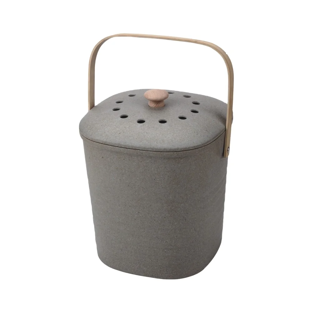 Hot Selling Bamboo Fiber Activated Carbon Eco Home Bin Waste Kitchen