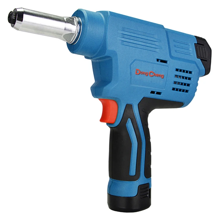 DongCheng Nosepiece Portable, Long Running Time Cordless Battery Rivet Gun Tool