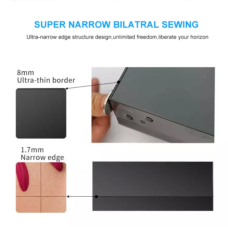 65-Inch 3.5mm Narrow Bezel 4K 500 Nits LCD Video Wall Screen CCTV Monitor for Advertising TV Wall