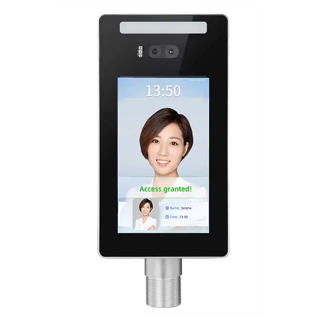 Face Recognition Door Access Control System Cloud Server AI Face Time Attendance With Temperature Sensor