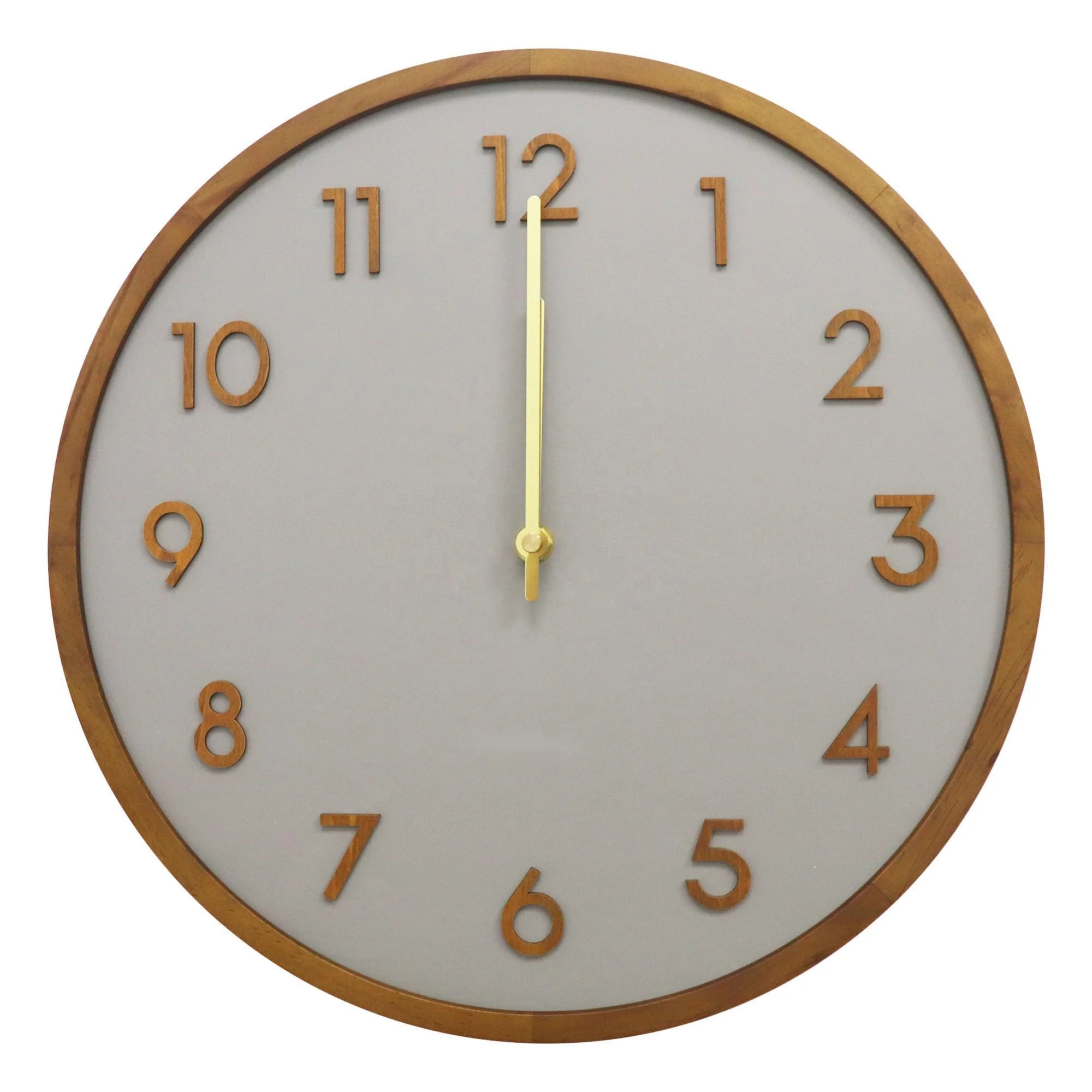 12inch 30cm home decoration natural wooden wall clock