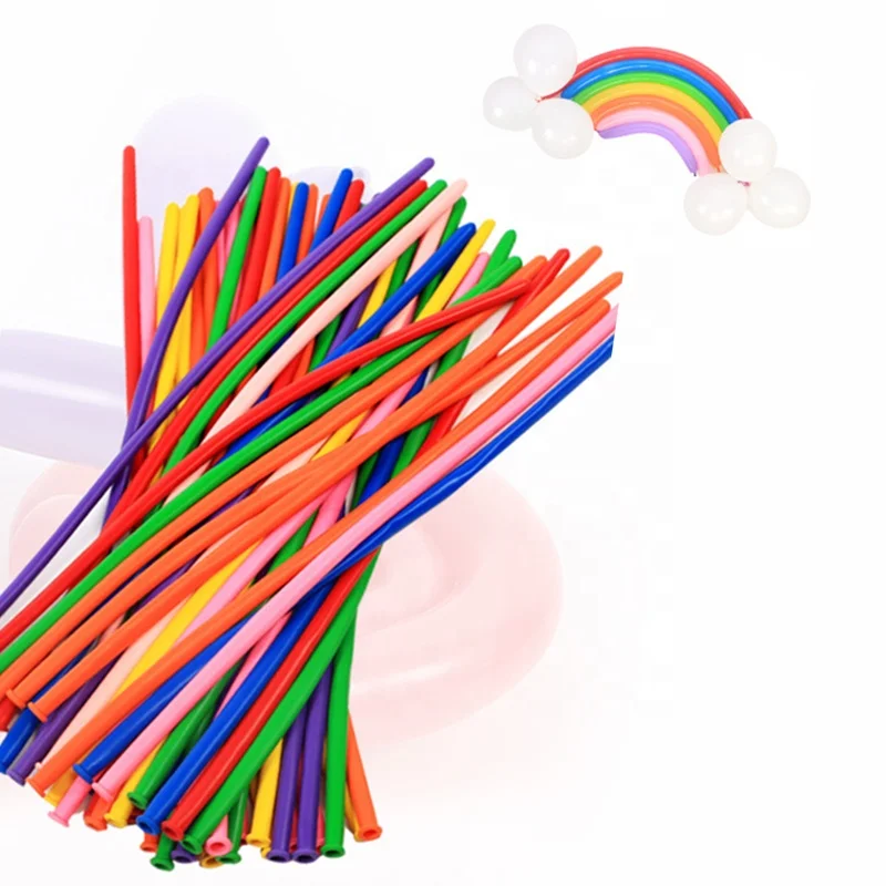 Plain Matte Magic Long Latex Balloons Single Unisex Opp Bag or Customized All Party Supplies for Party Gift Diy 1.8g 100pcs 260