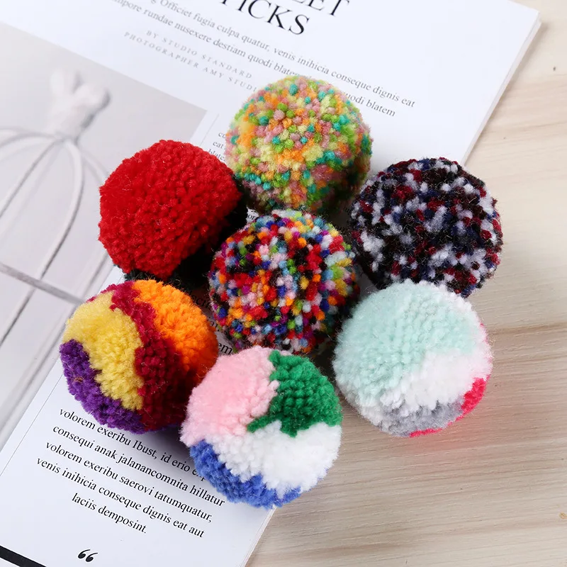 Kindergarten Early Education Toys Color-matching Wool Pompom Wholesale Custom Christmas Decorations Polyester
