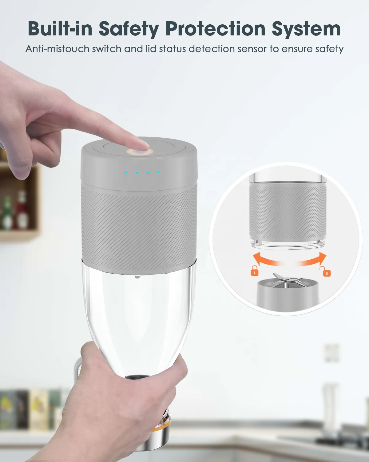 Manufacturer Direct 450ML Large Capacity Juicer Blender Portable Blender Juice Bottle