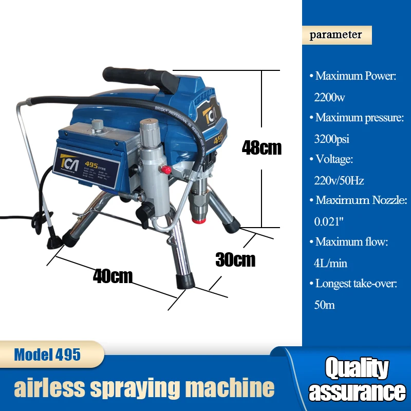 
With complete accessories multi function 2200w 4L/min 495 hvlp electric Airless spray machine for decorate 