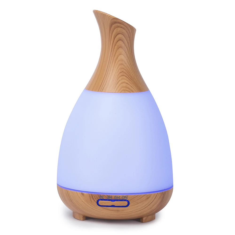 
Unique Design Wood Grain 7 Color Change LED light Mini spa Ultrasonic Aromatherapy Machine Aroma diffuser Humidifier for hotel 