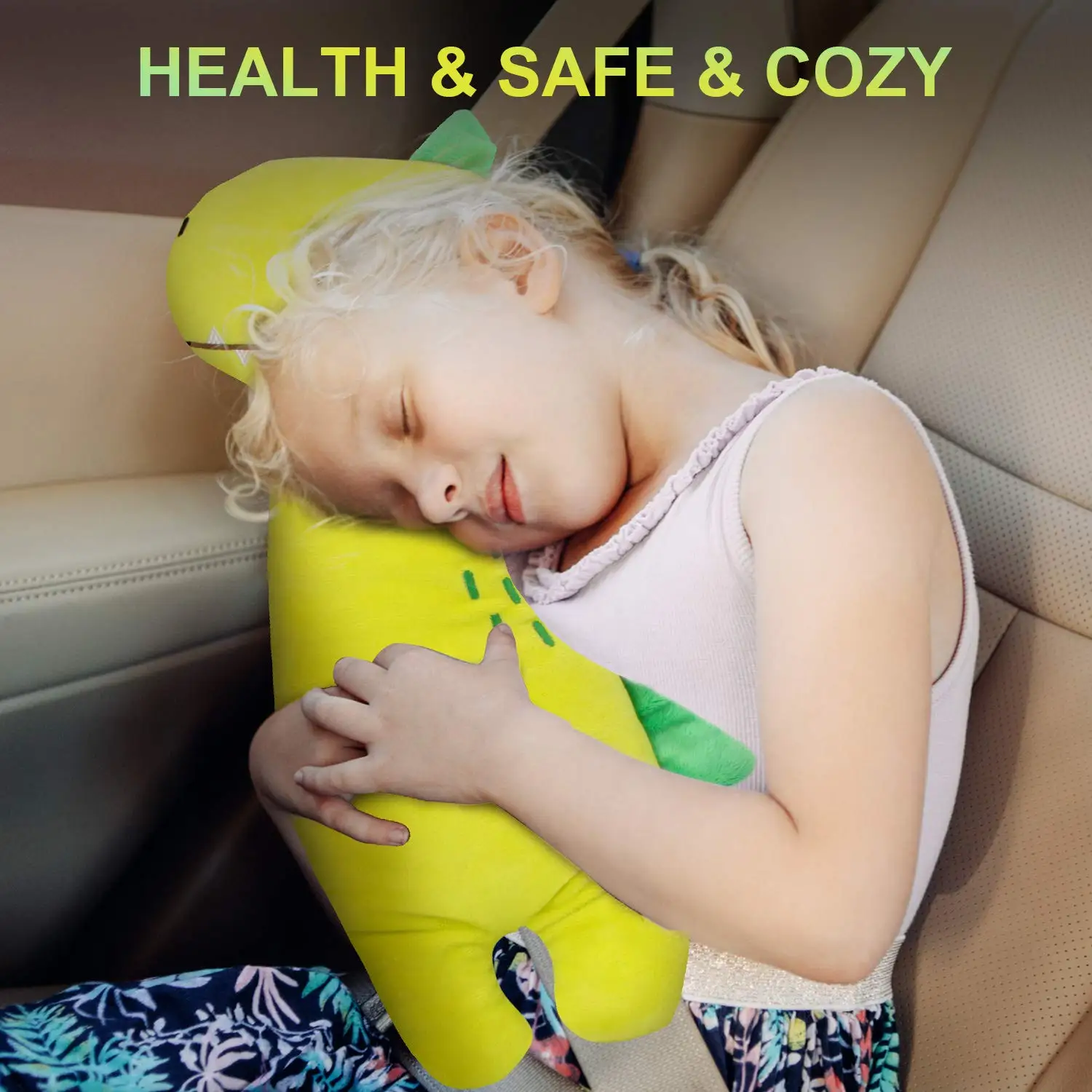 Car Seat Belt Shoulder Cuffs Cute Cartoon Neck Pillow Seat Belt Pads Cover Protector Pillows