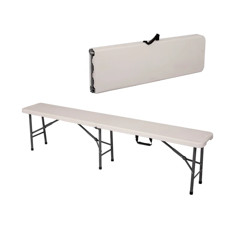outdoor furniture foldable bench chair white stainless steel patio dining folding bench