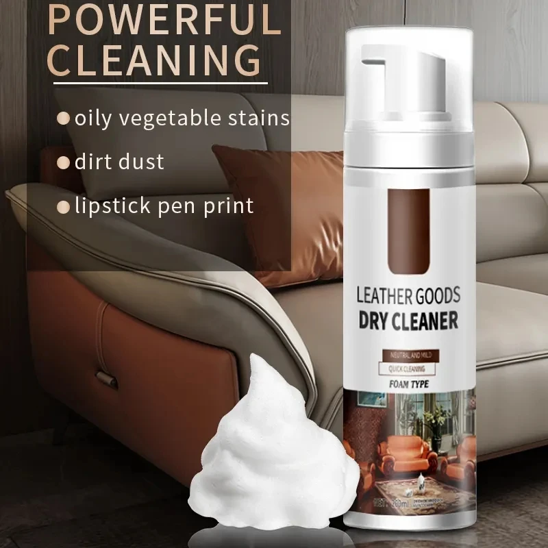 New Eco-friendly Leather Products Multifunctional Sofa Car Seat Handbag  Jacket Leather Dry Cleaning Multipurpose Foam Cleaner