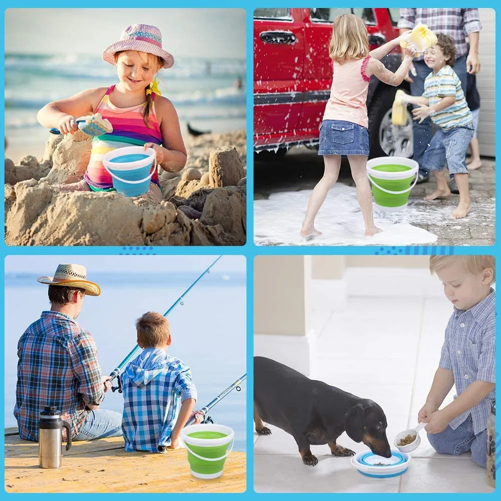 collapsible bucket large sizefoldable silicone bucket convenient outdoor fishing beach home cleaning foldable bucket