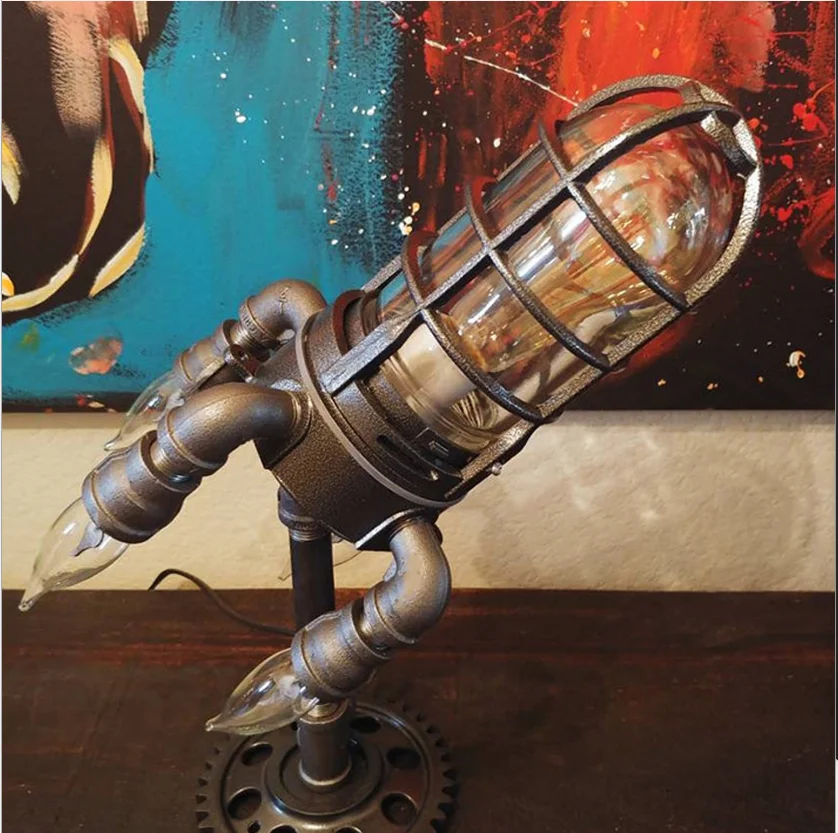 Креативный новый продукт стимпанк ракетная лампа в стиле панк светильник s настольный декор украшения стены светильник светодио дный светильник лампа