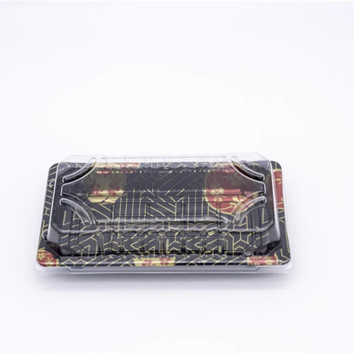 Attractive and reasonable price sushi  tray with lid salad/cookie/snack/pizza packaging container