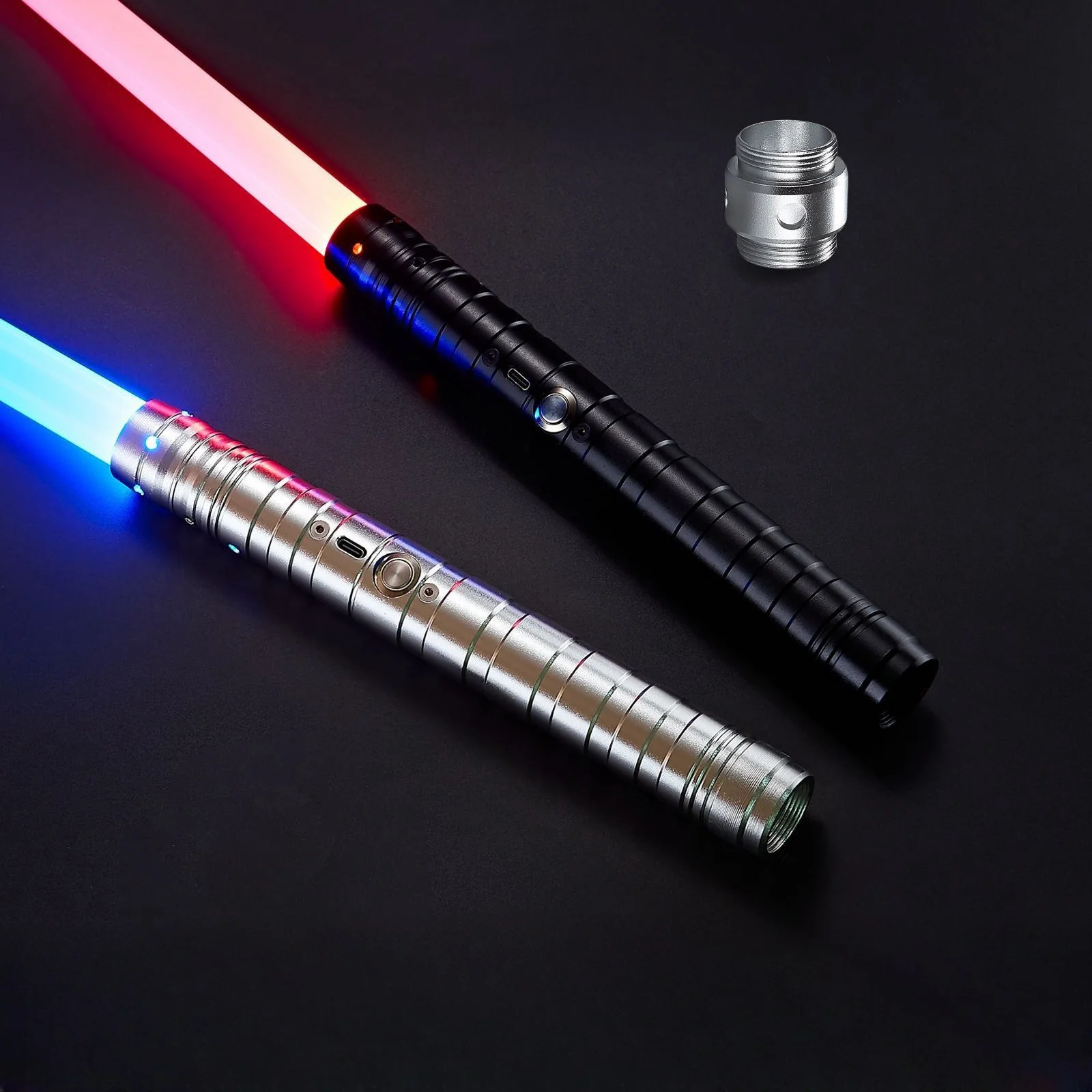 SongYi Wholesale Luminous Sword Pixel Laser Sword 2-in-1 Seven Color Metal Lightsaber Sound Flash Toy Swords
