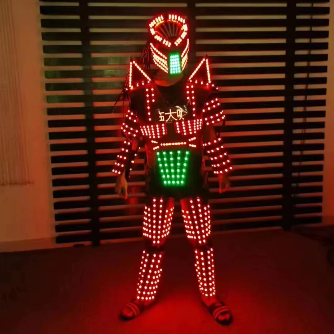 LED jumping suit stilt walker Future Show event party LED universoul circus stilt walkers dance led robot costume