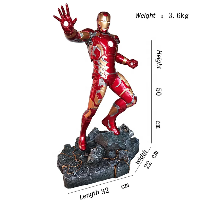 high quality iron man-mk43 Decoration  Resin Statue GK Model Collection Marvel Action Figure Toys