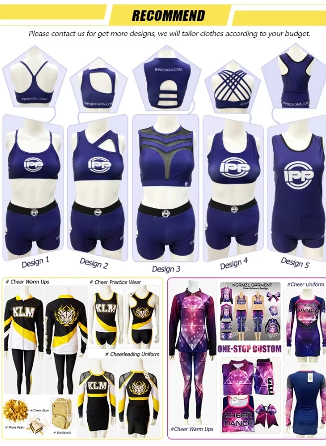Normzl wholesale cheerleading uniforms custom cheerleading practice wear cheer practice wear for team