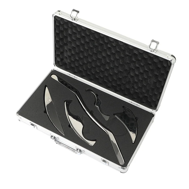 5Pc  6mm Stainless Steel Therapy Massage Tools Deep Tissue Muscle IASTM Fascia Recovery Scraping Care gua sha Massage