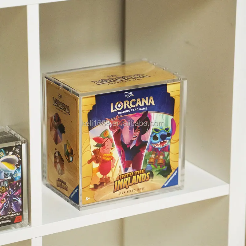 Premium Acrylic Display Case Compatible with Magnetic Top Panel for Lorcana Illumineers Trove