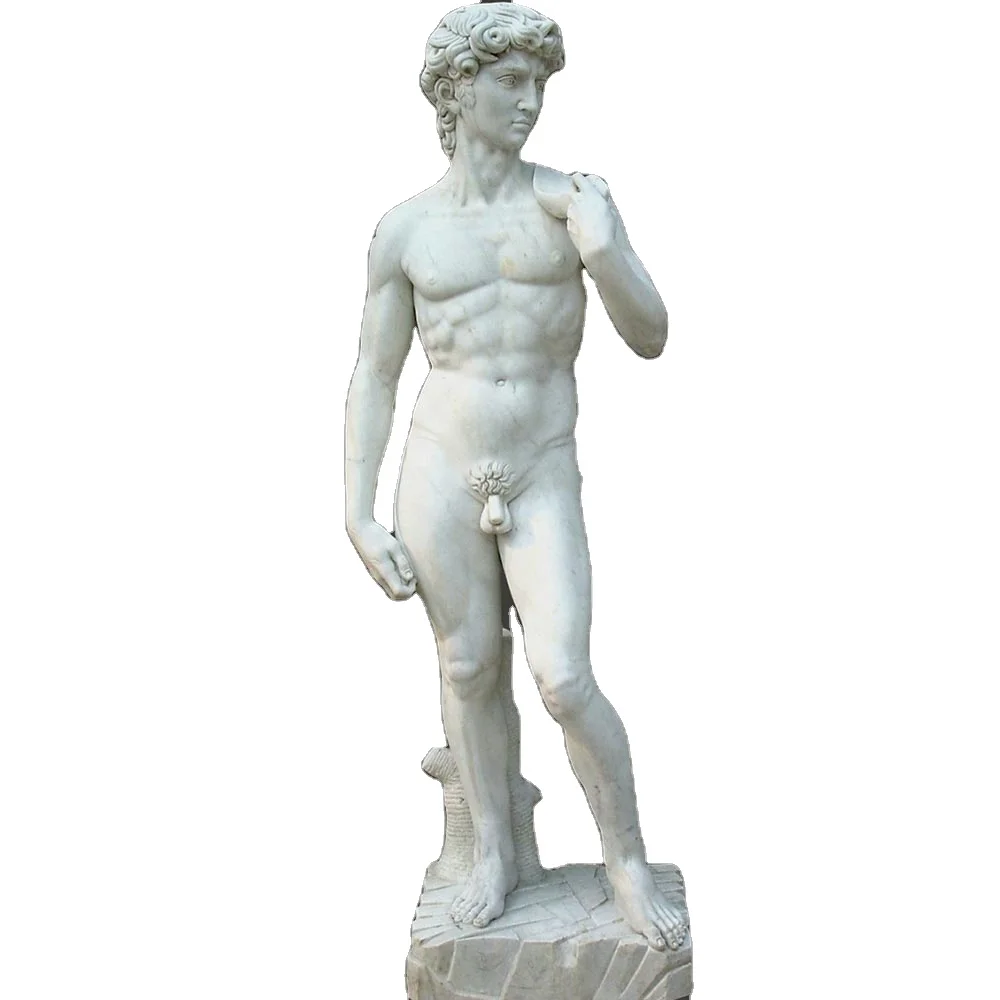 Hot Sale Best Price Customized European Style Natural Marble Hand Carved Stone Life Size Statue of David Sculpture