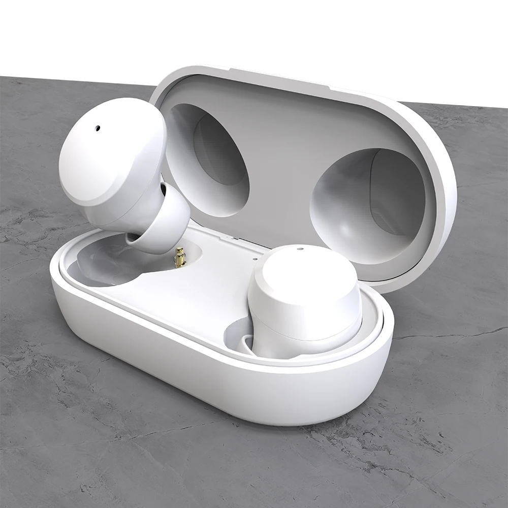 
Bluetooth True Earphones Sport With Microphone In-Ear Wireless Earbuds 2021 hot sale White black concise style 