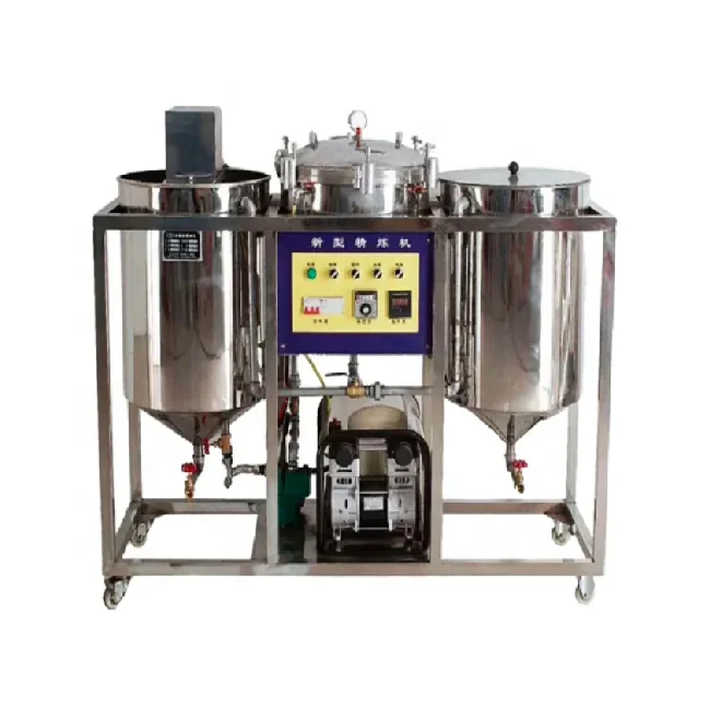 mini Small scale crude palm sunflower edible oil vegetable seed used cooking oil refining machine automatic