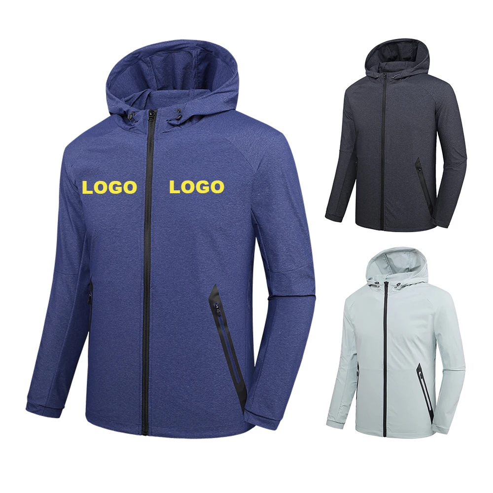 Wholesale Men Quick Dry Jacket Light weight Windproof Hoodies Jacket Outdoor