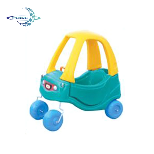 Indoor children ride on toy plastic cartoon car for kindergarten