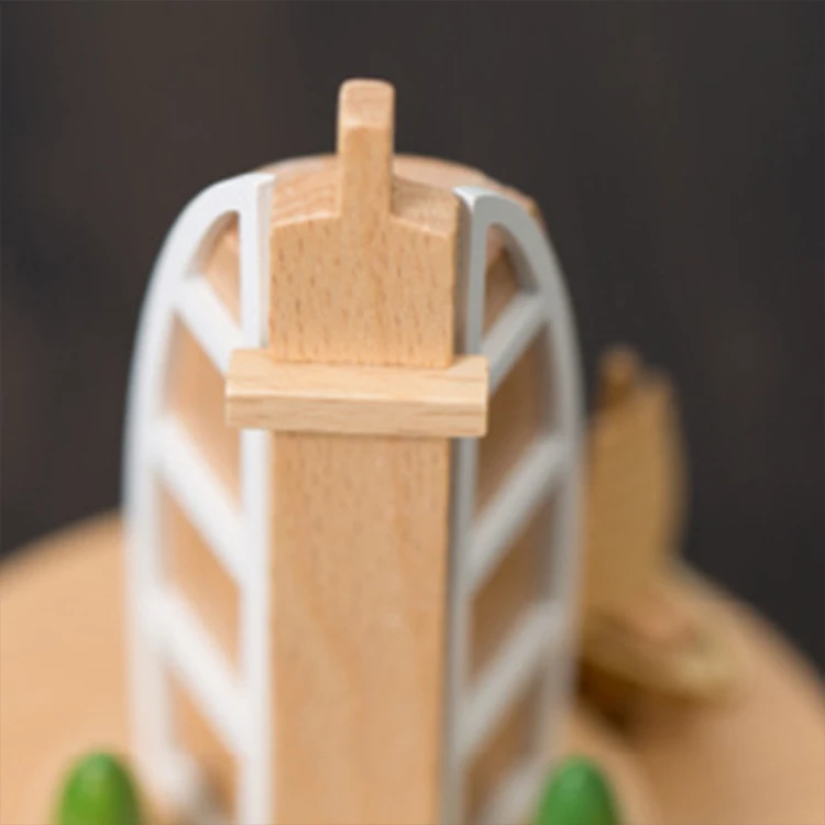 Wholesale good quality wooden music box mechanism manufacture snowball kids music box