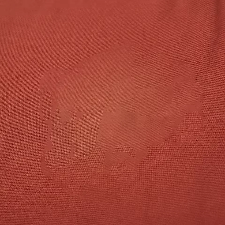 Hot Selling 260 Gsm Cotton Round neck T Shirts Long Sleeve Orange T Shirt For Men Custom Embroidery Double Layered T-Shirt